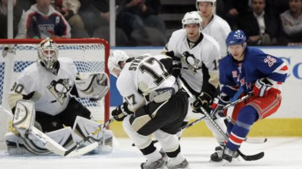 Petr Průcha v dresu New Yorku Rangers