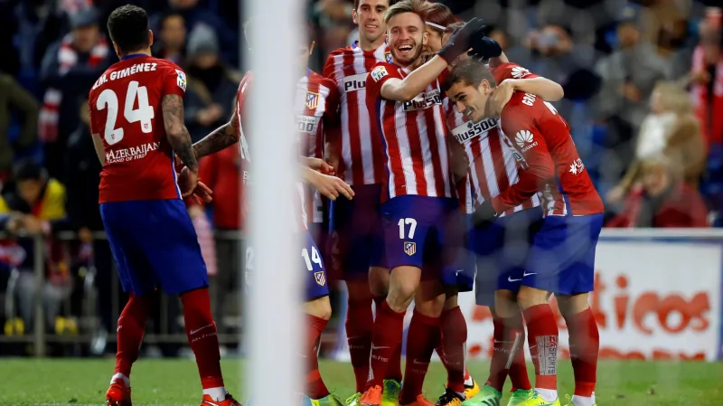 Radost fotbalistů Atlética Madrid