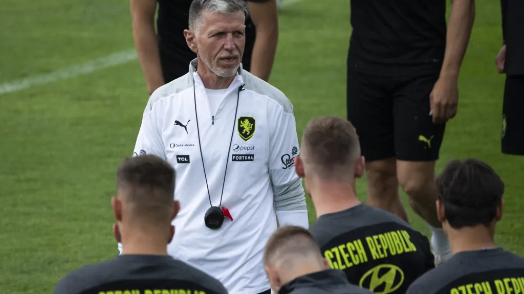 Jaroslav Šilhavý na tréninku reprezentace