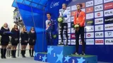 Medailový ceremoniál ME v cyklokrosu po závodě mužů do 23 let