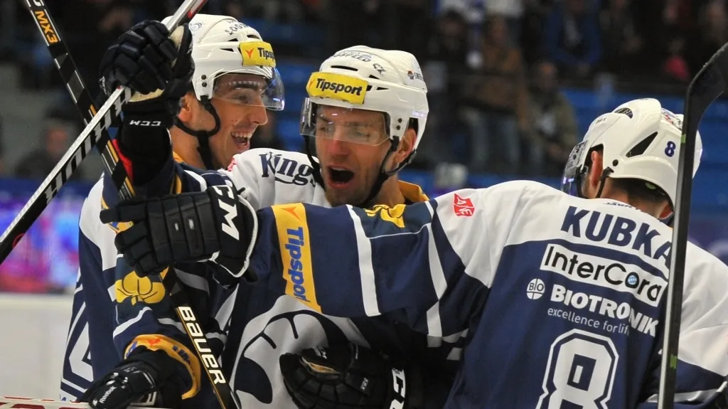 Radost hokejistů Plzně