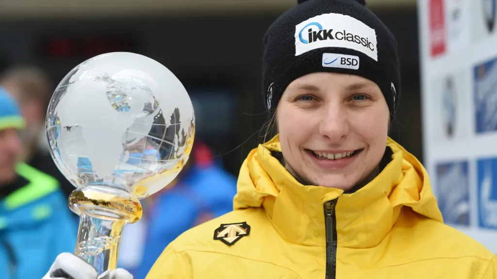 Tina Hermannová, vítězka Světového poháru skeletonistek
