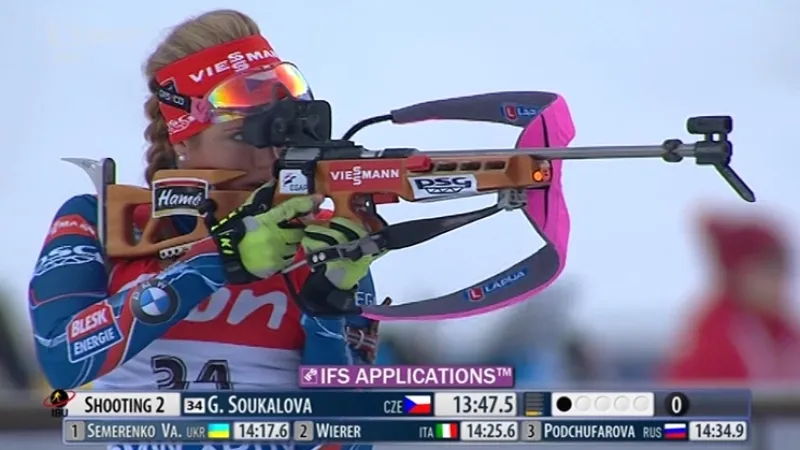 Nejdůležitější momenty Gabriely Soukalové ve sprintu v Pokljuce