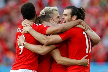 Velšští fotbalisté se radují z postupu do čtvrtfinále