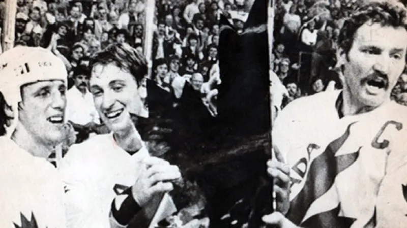Kanaďané slaví triumf na domácím poháru v roce 1984