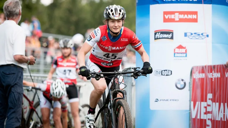 Veronika Vítková na MČR v biatlonu na kolech