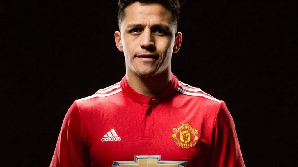 Alexis Sánchez v dresu Manchesteru United