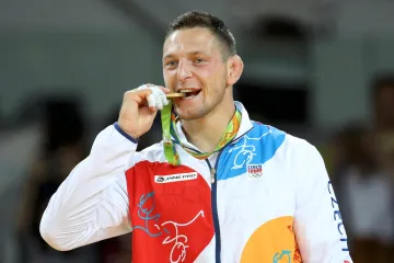 Judista Lukáš Krpálek se zlatou medailí z OH v Riu de Janeiro
