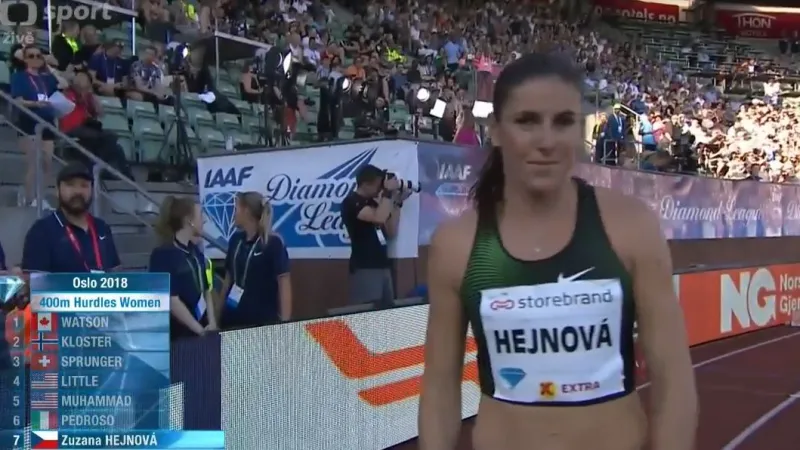 Závod překážkářky Hejnové v Oslu