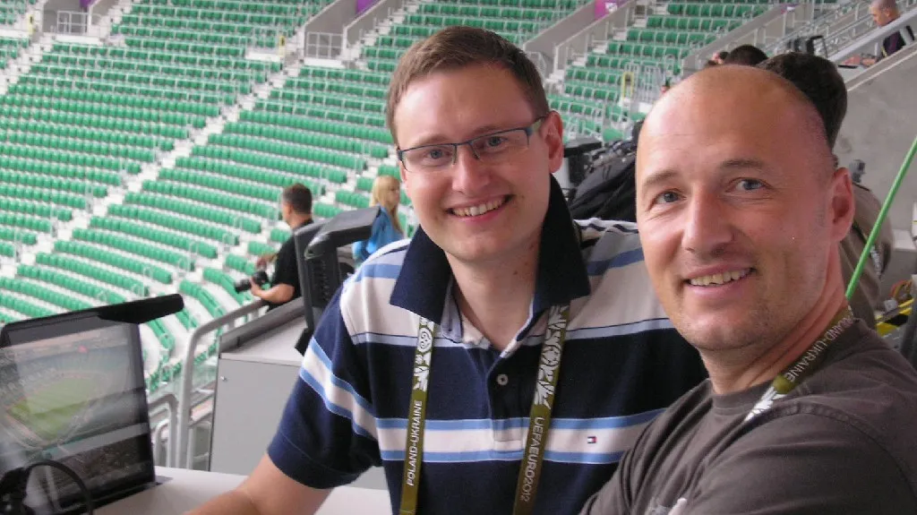 S Petrem Kubáskem na komentátorském stanovišti