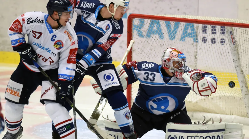 Alexandr Hylák v brance Plzně proti Vítkovicím