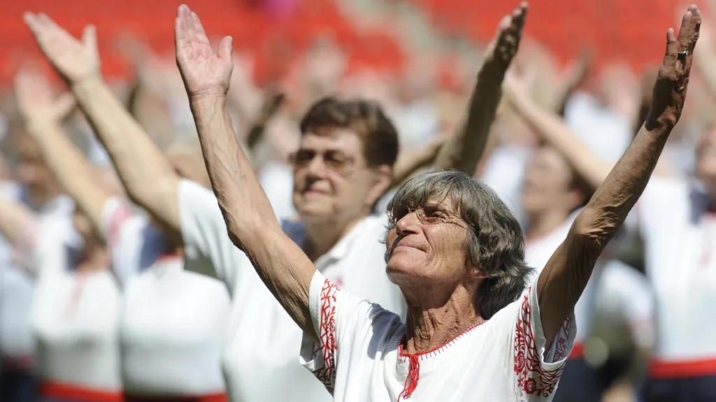 Cvičenky při všesokolském sletu