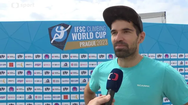 Martin Stráník po kvalifikaci boulderingu