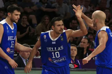 Radost basketbalistů Řecka