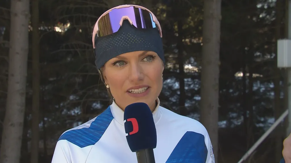 Gabriela Soukalová na tratích v Novém Městě na Moravě