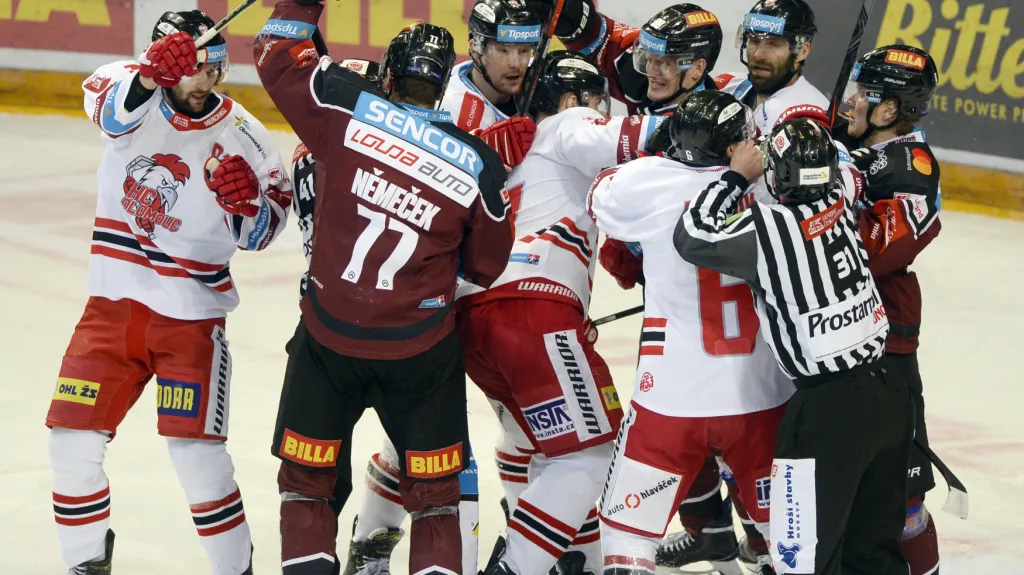 Šarvátka v utkání Sparta – Olomouc