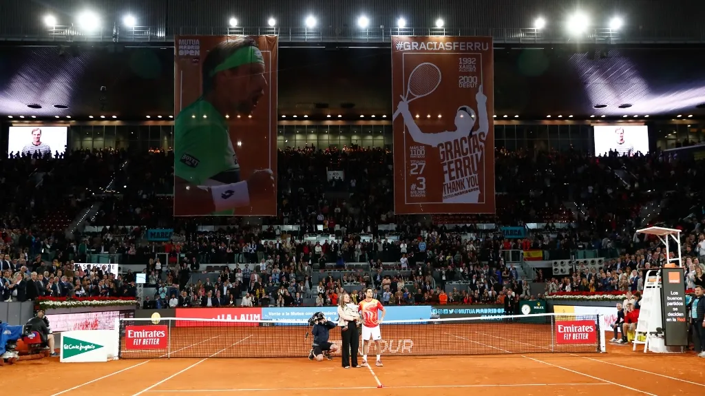 Tenisové loučení Davida Ferrera