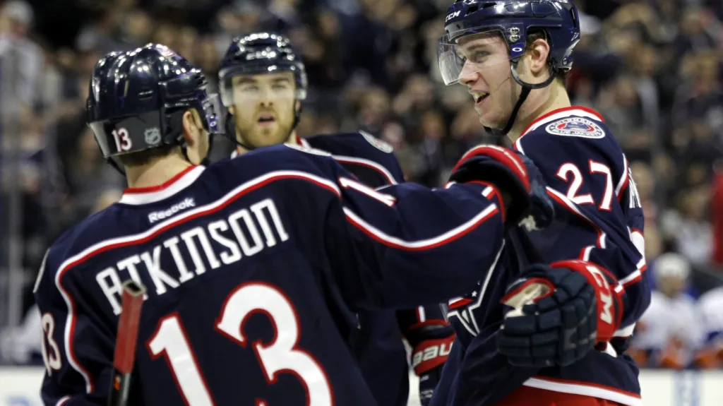 Radující se hokejisté Columbusu