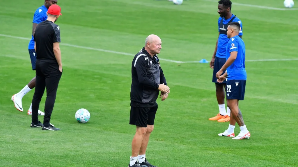 Trénink fotbalistů Plzně