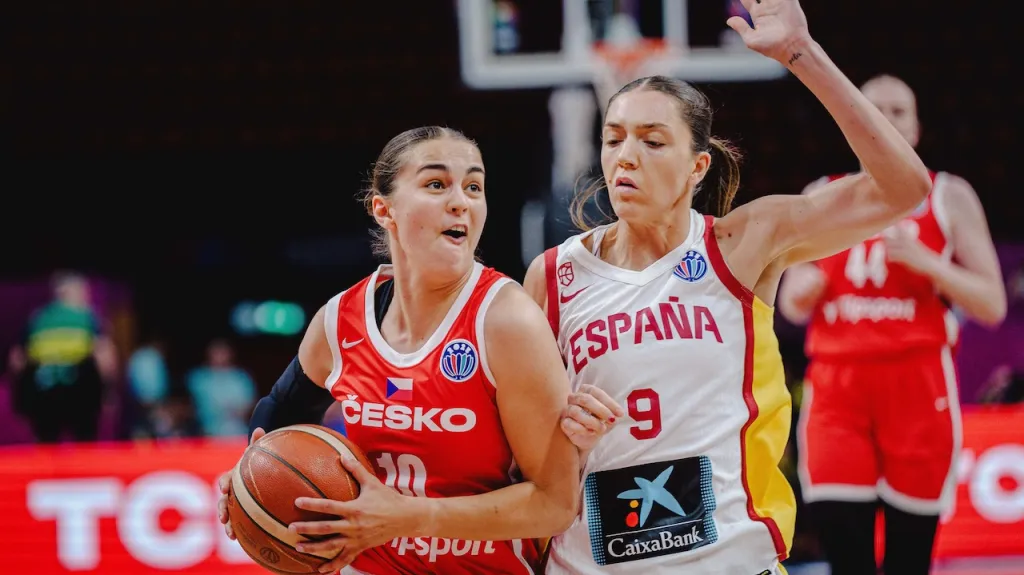 Eliška Hamzová v utkání proti Španělkám