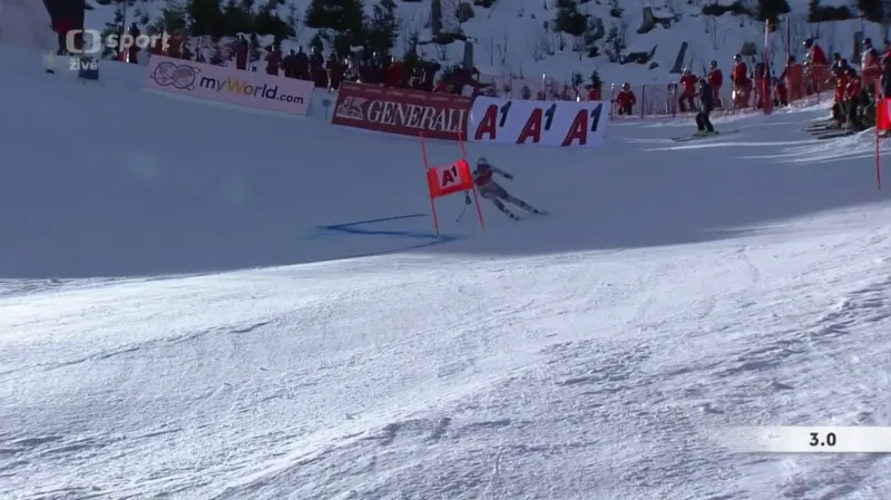 Vítězná jízda Kjetila Jansruda v Super-G v Kitzbühelu