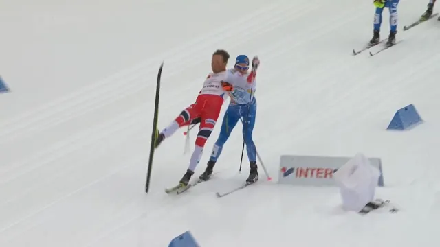 Finsko-norská srážka přihrála Rusům zlato ve sprintu dvojic