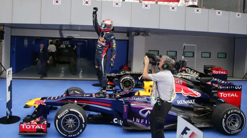 Sebastian Vettel v cíli