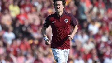 Tomáš Rosický na hřišti na Letné