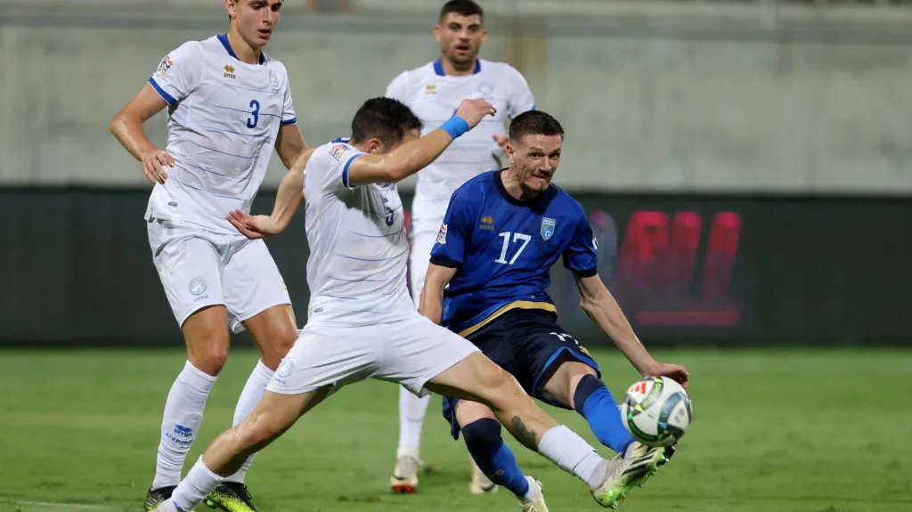 Ermal Krasniqi v utkání s Kyprem