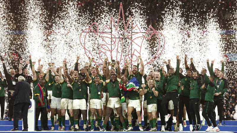 Medailový ceremoniál zlatých Jihoafričanů