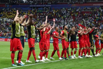 Slavící fotbalisté Belgie