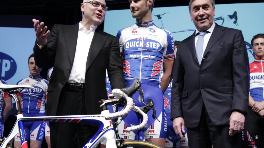 Zdeněk Bakala na prezentaci týmu Quick Step