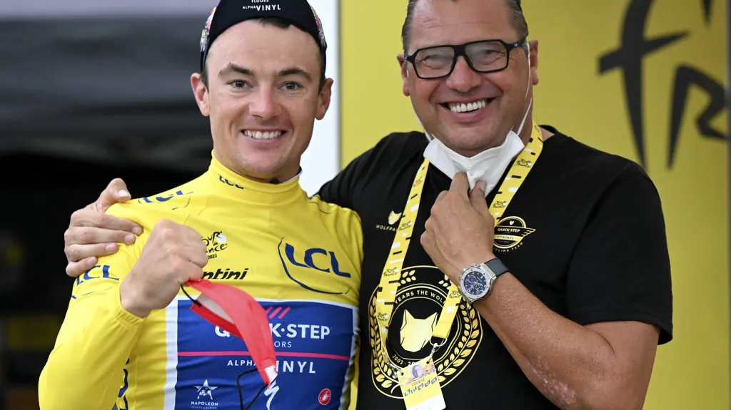 Yves Lampaert a sportovní ředitel Wilfried Peeters