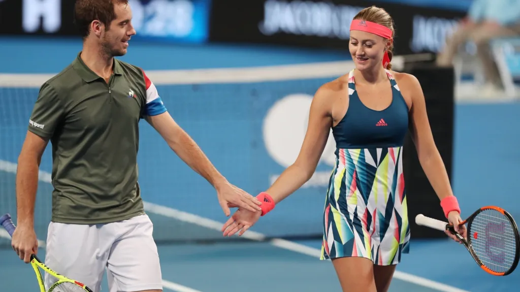 Richard Gasquet a Kristina Mladenovicová na Hopman Cupu