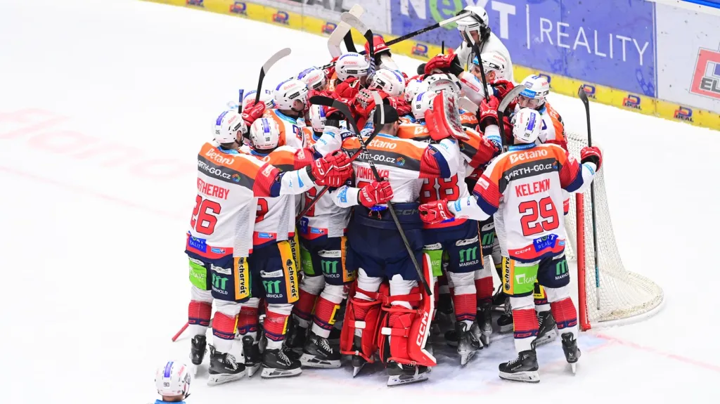 Pardubičtí hokejisté se radují