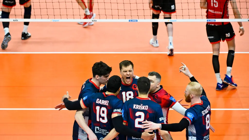 Radost volejbalistů Lvi Praha