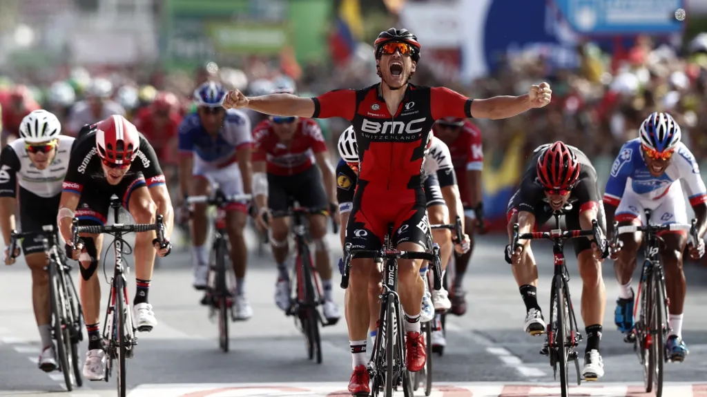 Jean-Pierre Drucker vítězí v hromadném sprintu