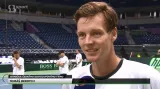 Tomáš Berdych poprvé v Bělehradě trénoval