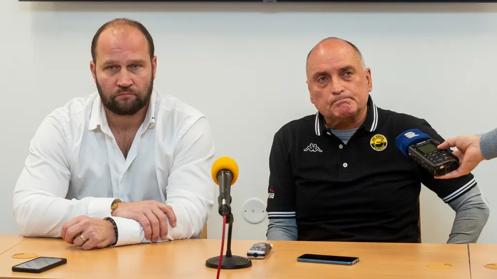 Šéf Litvínova Jiří Šlégr a kouč Vladimír Kýhos