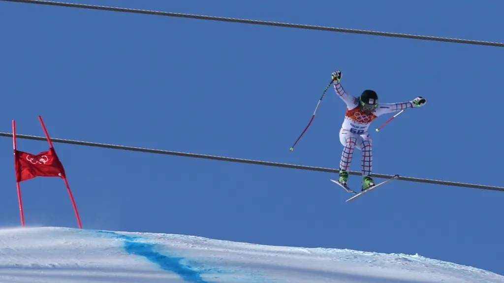 Martin Vráblík v tréninku sjezdu