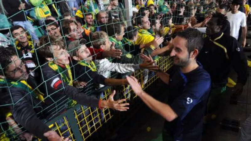 Žilinští fotbalisté se radují s fanoušky