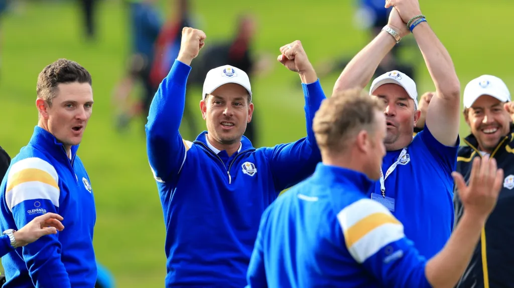 Radost golfistů Evropy po vítězství na Ryder Cupu