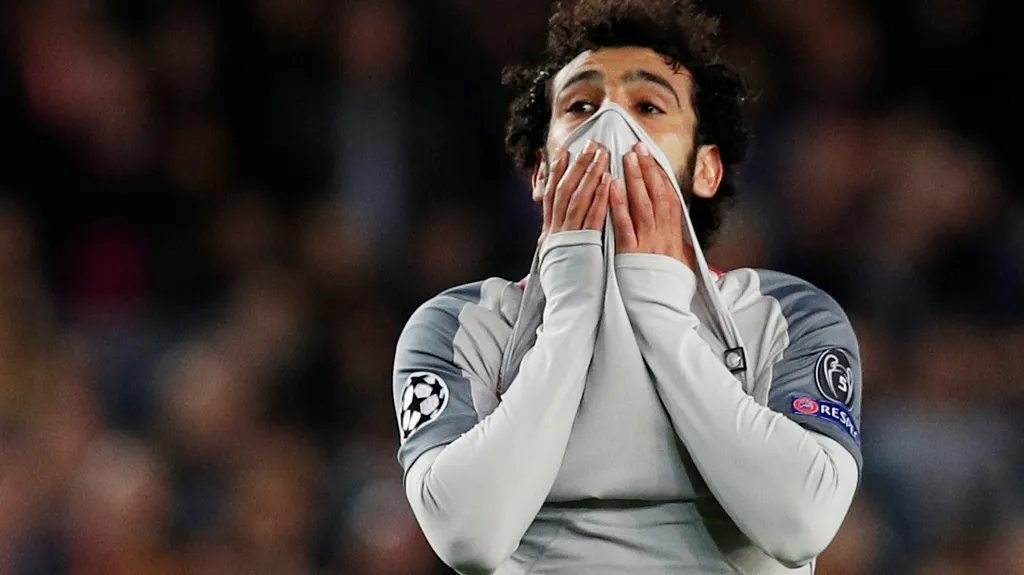 Mohamed Salah z Liverpoolu v semifinále LM na Camp Nou