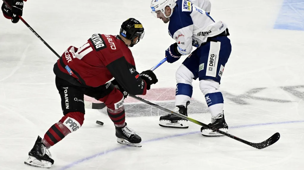 Brněnský útočník Jakub Flek v utkání se Spartou