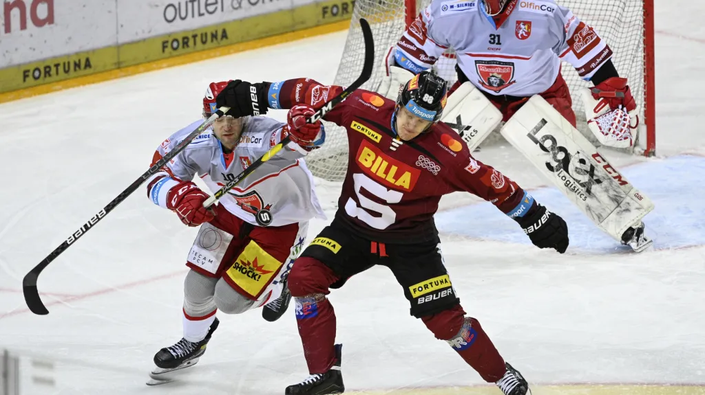 Miroslav Forman ze Sparty v utkání proti Hradci Králové