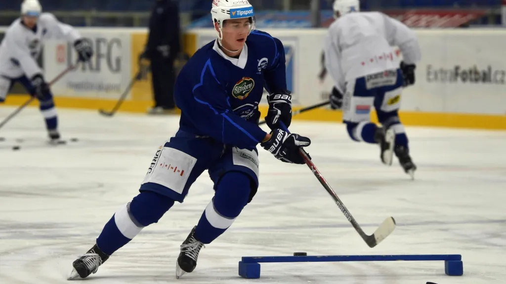 Martin Nečas během tréninku Komety Brno