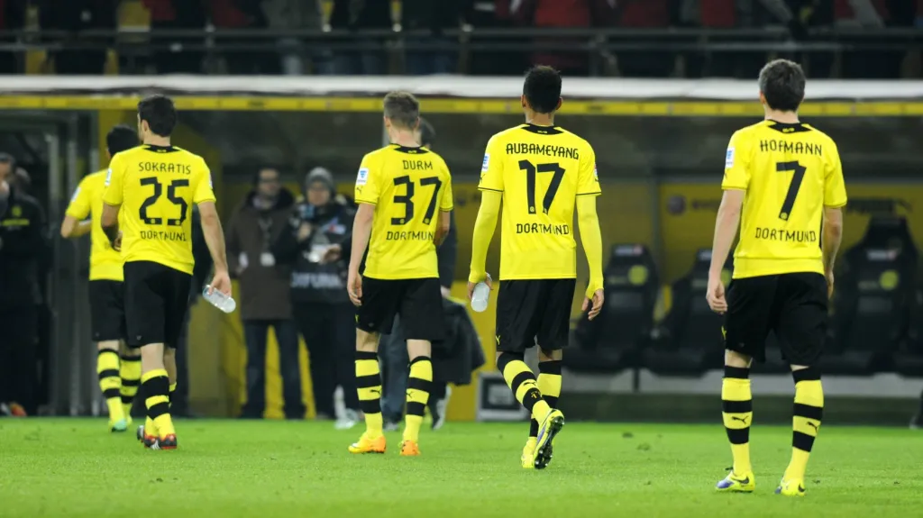 Zklamaní hráči Dortmundu