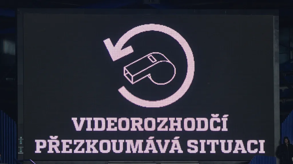 Světelná tabule na Letné v utkání Sparta - České Budějovice