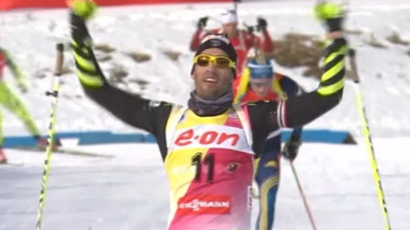 Sestřih ze stíhacího závodu biatlonistů v Kontiolahti