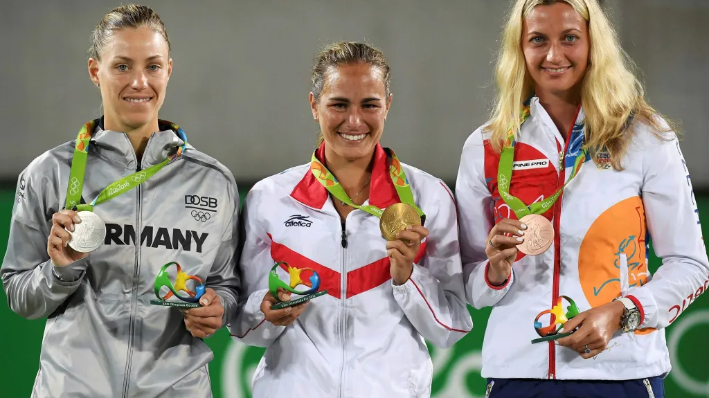 Petra Kvitová na stupni vítězů